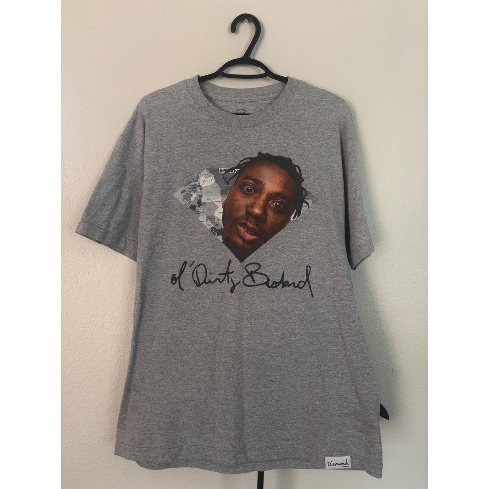 Diamond Supply Co Ol Dirty Bastard ODB Wu-Tang Clan Heather Gray Graphic Tee L